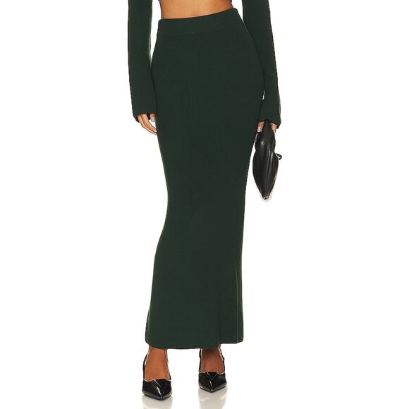 Lapointe Green Merino Wool Slim Maxi Skirt Size M - Picture 1 of 5
